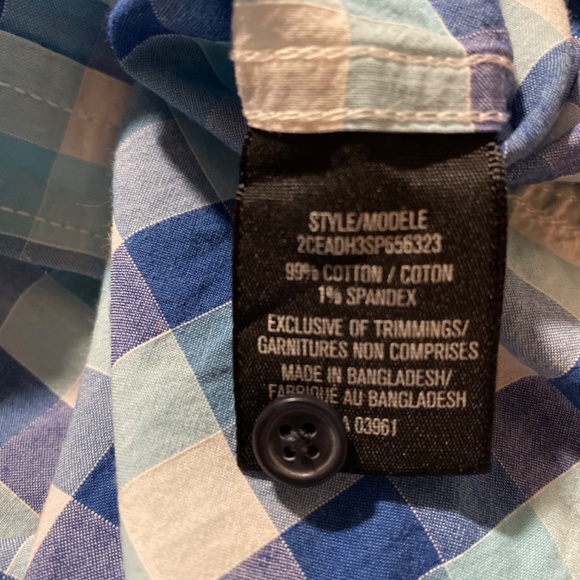 Men’s short sleeve button down shirt blue Large - Picture 9 of 9